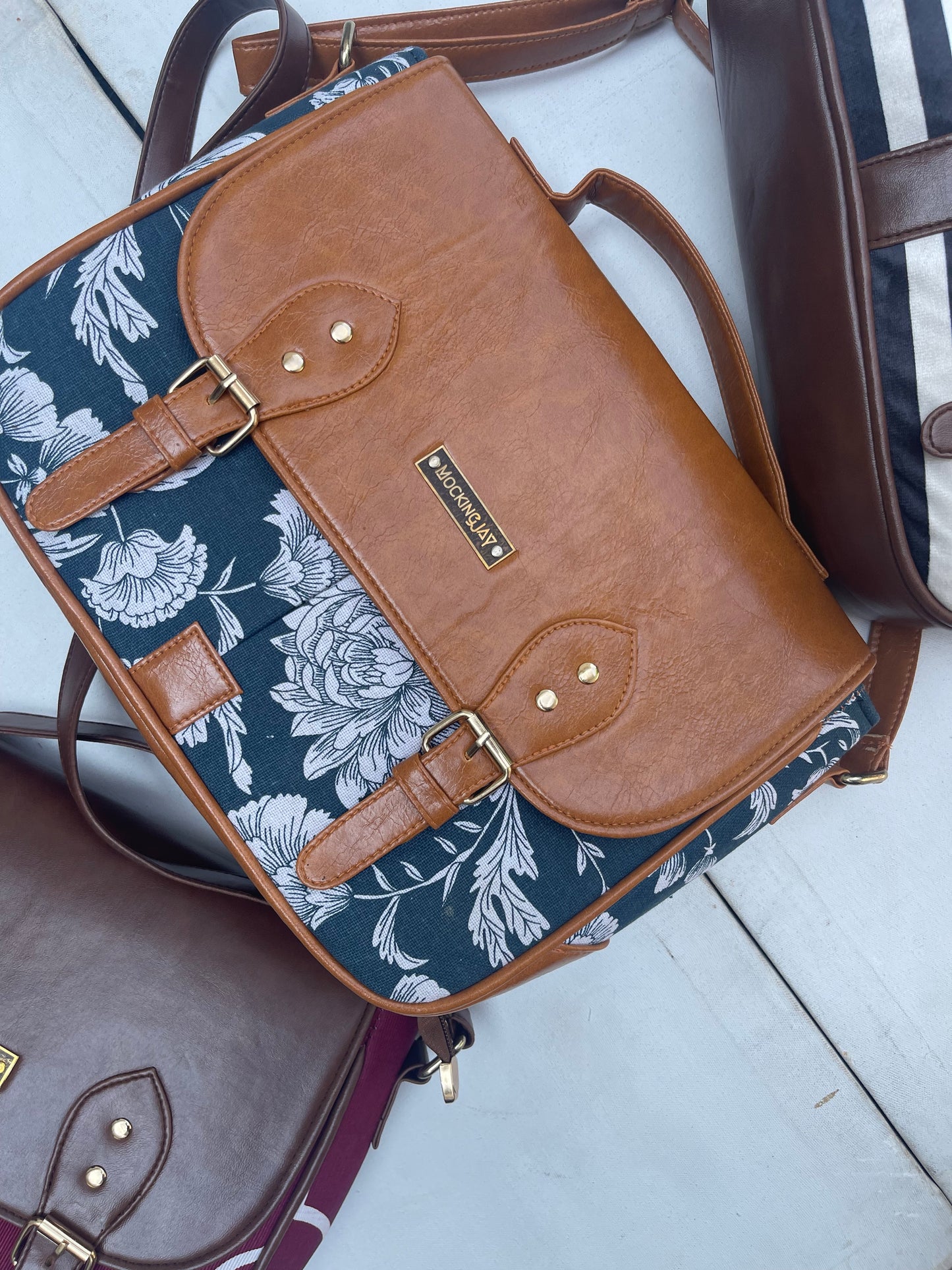Printed Satchel - Maroon Printed