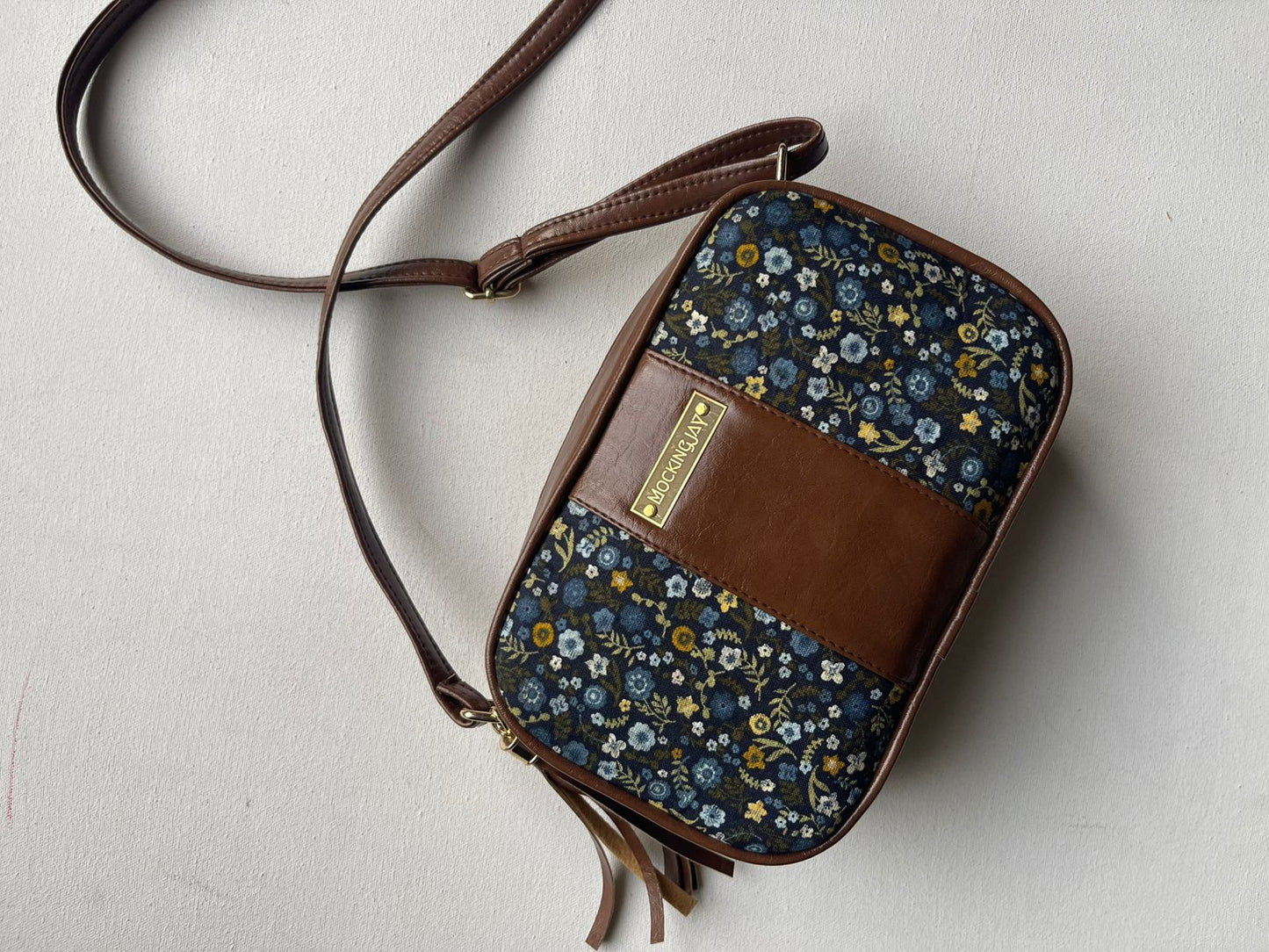 Tasselled Crossbody Bag - Floral
