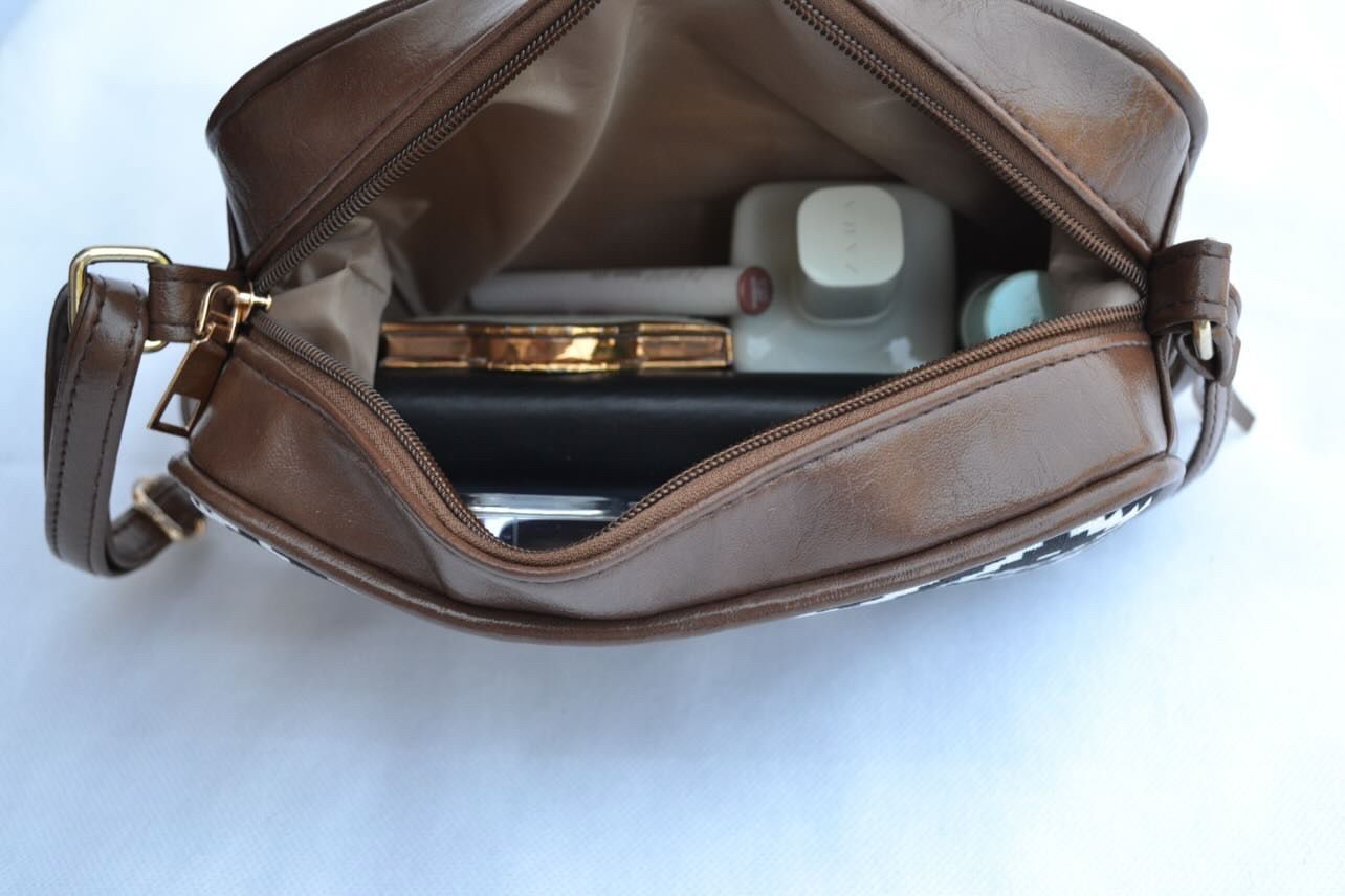 Tasselled Crossbody Bag - Leaf