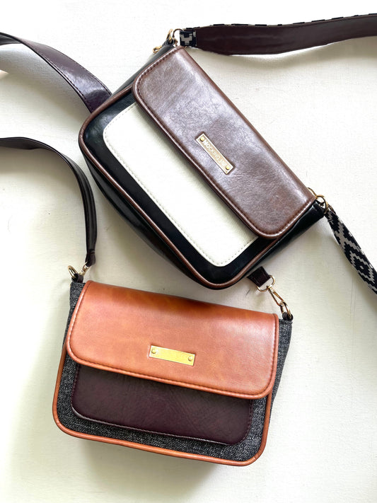 Colourblock Crossbody - Grey