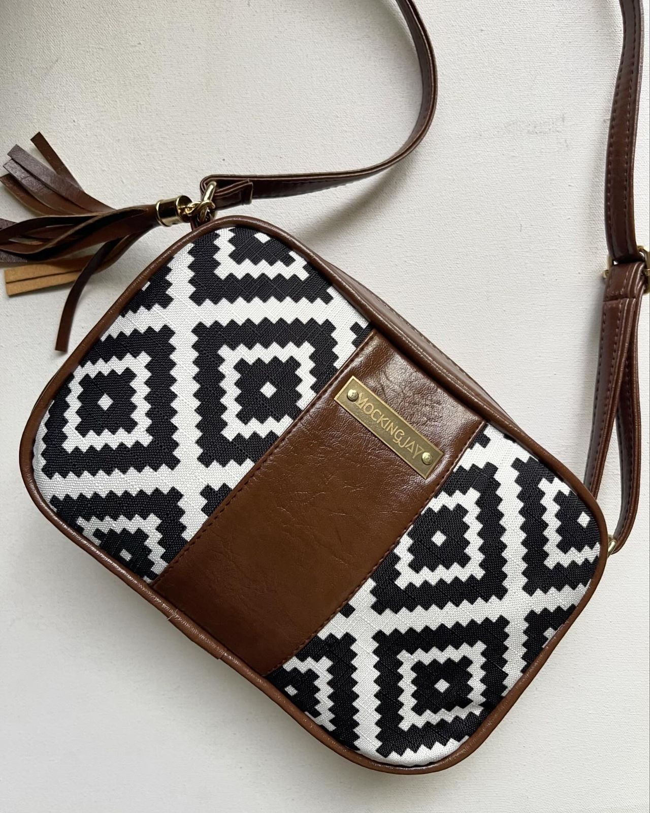Tasselled Crossbody Bag - Floral