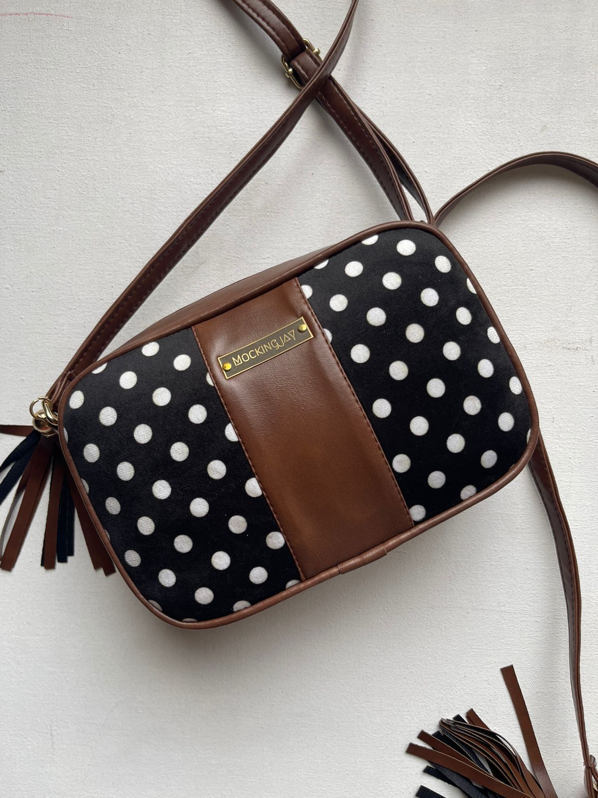 Tasselled Crossbody Bag - Floral