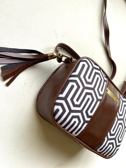 Maze Tasseled Crossbody Bag