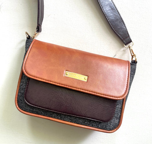 Colourblock Crossbody - Grey
