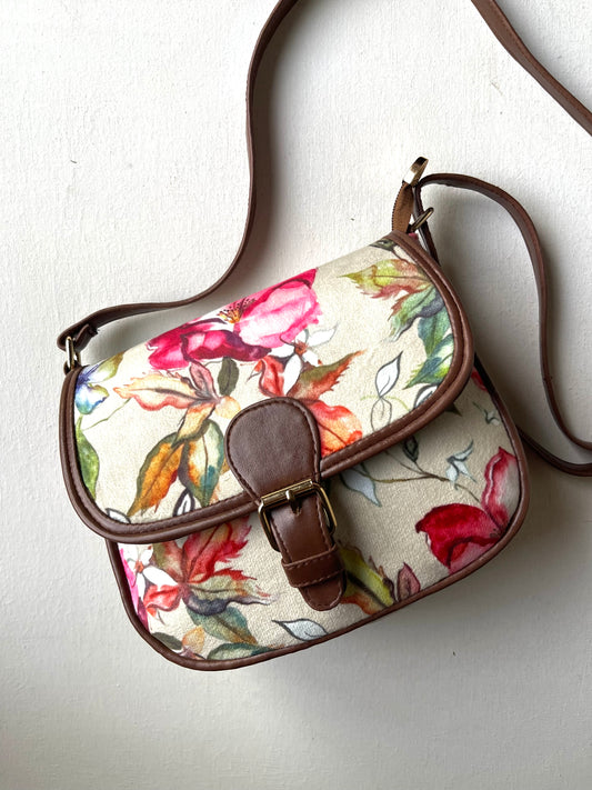 Autumn Floral Saddle Bag