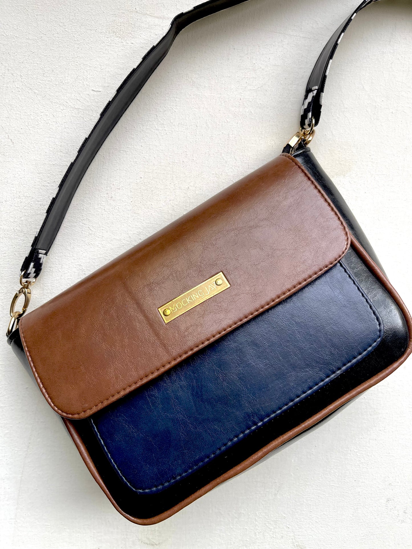 Colourblock Crossbody Navy