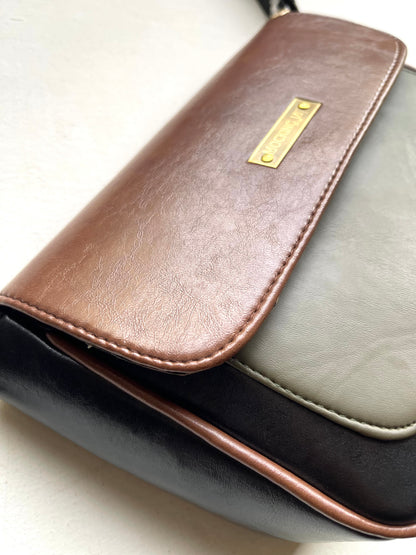 Colourblock Crossbody Olive