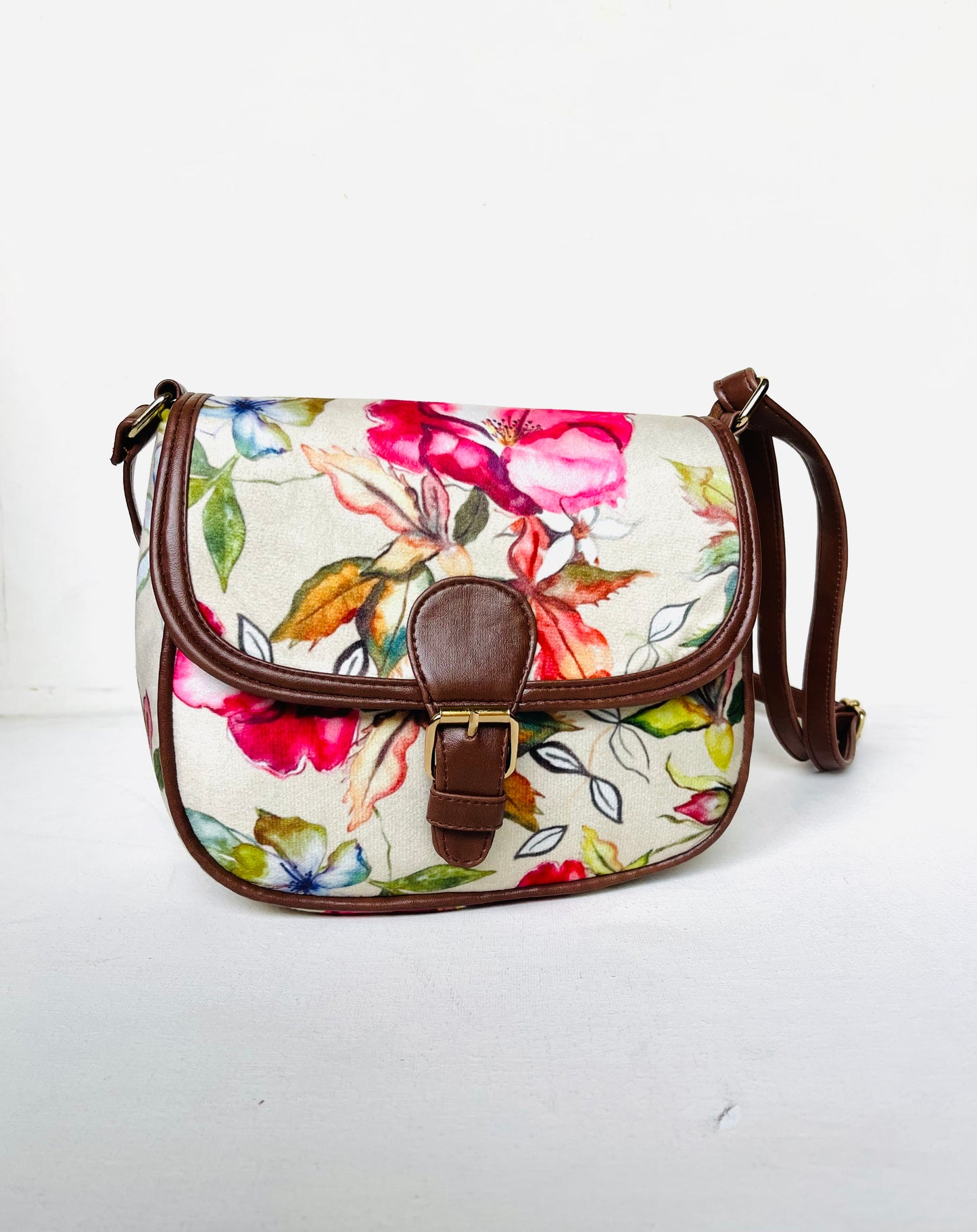 Autumn Floral Saddle Bag
