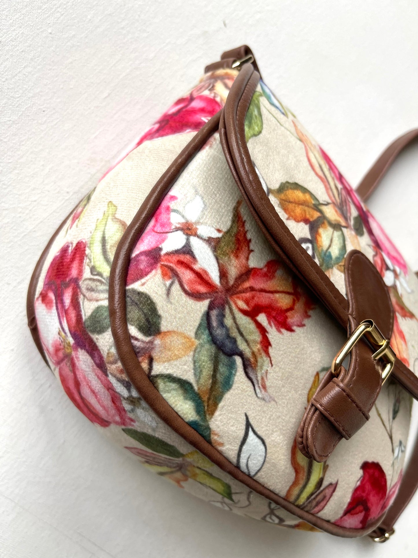 Autumn Floral Saddle Bag