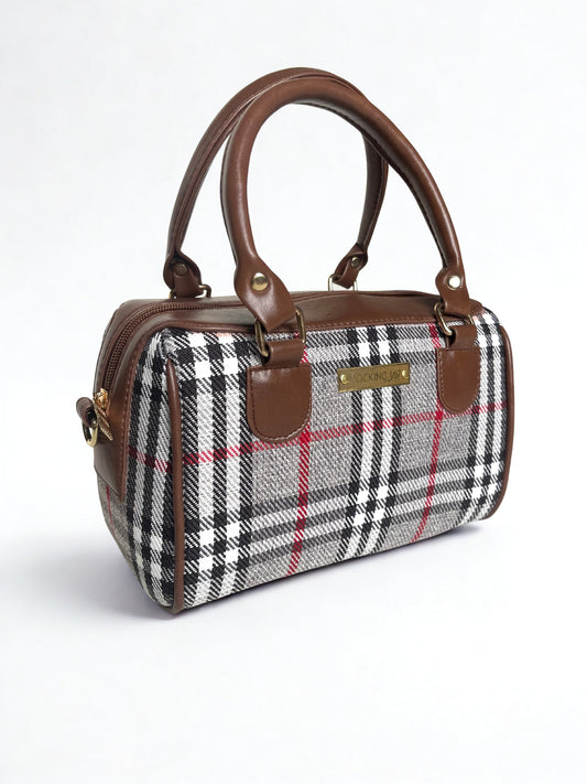 Grey Plaid Duffel