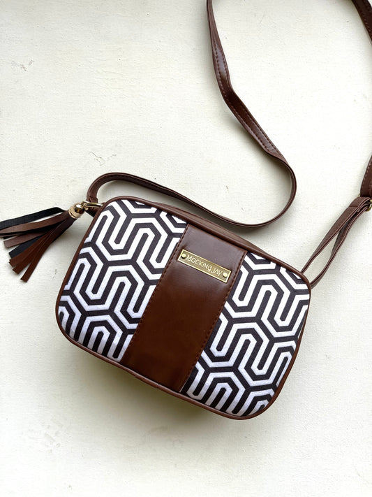Maze Tasseled Crossbody Bag