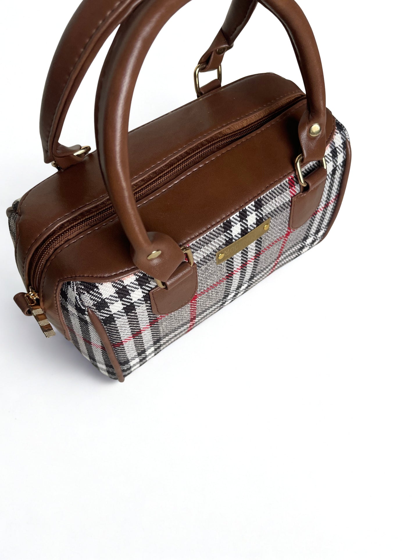 Grey Plaid Duffel