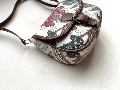 Vintage Floral Saddlebag
