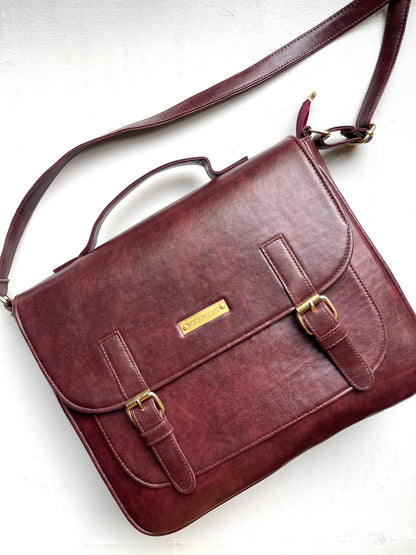 Large Satchel - Burgundy