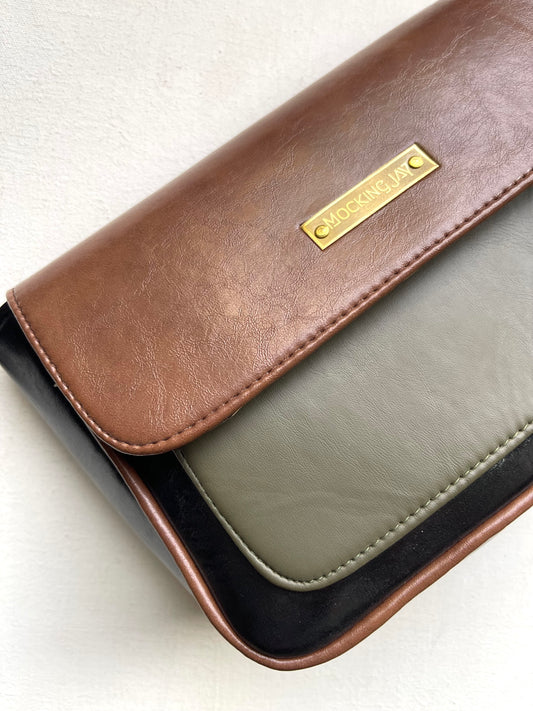 Colourblock Crossbody Olive