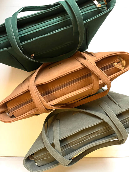 Suede Tote Bag - Terracotta