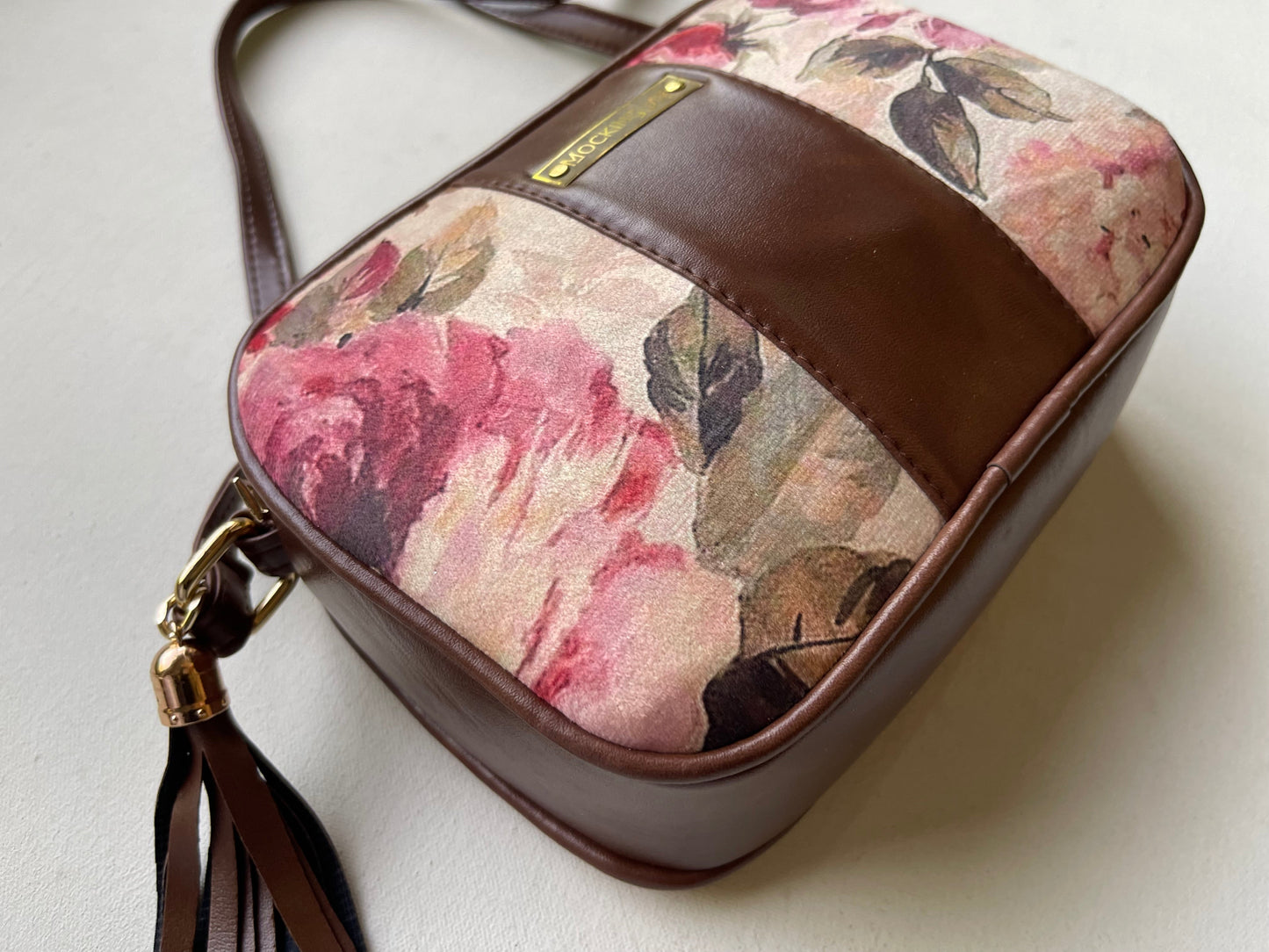 Heirloom Rose Tasseled Crossbody Bag