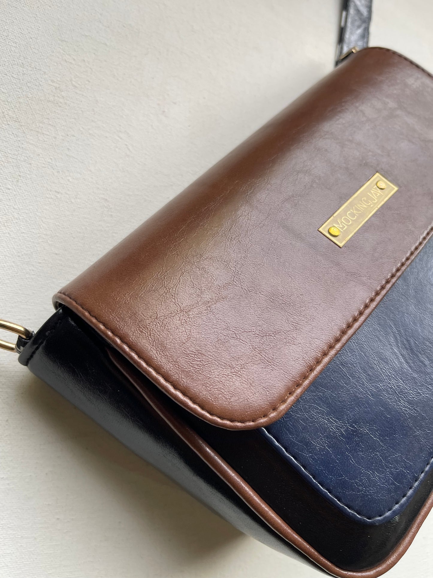 Colourblock Crossbody Navy