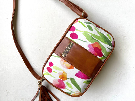 Tulip Garden Tasseled Crossbody Bag