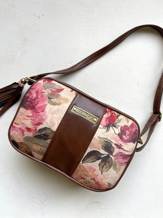 Heirloom Rose Tasseled Crossbody Bag