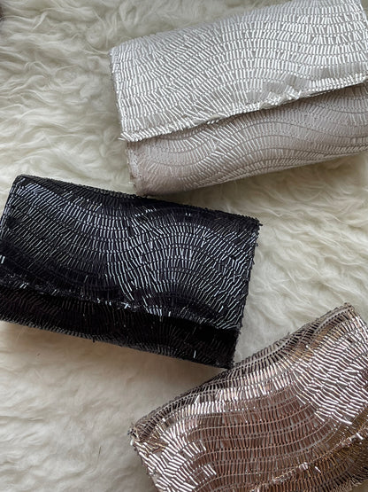 Bugle Beaded Clutch