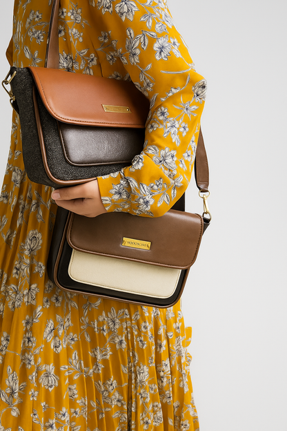 Colourblock Crossbody - Grey