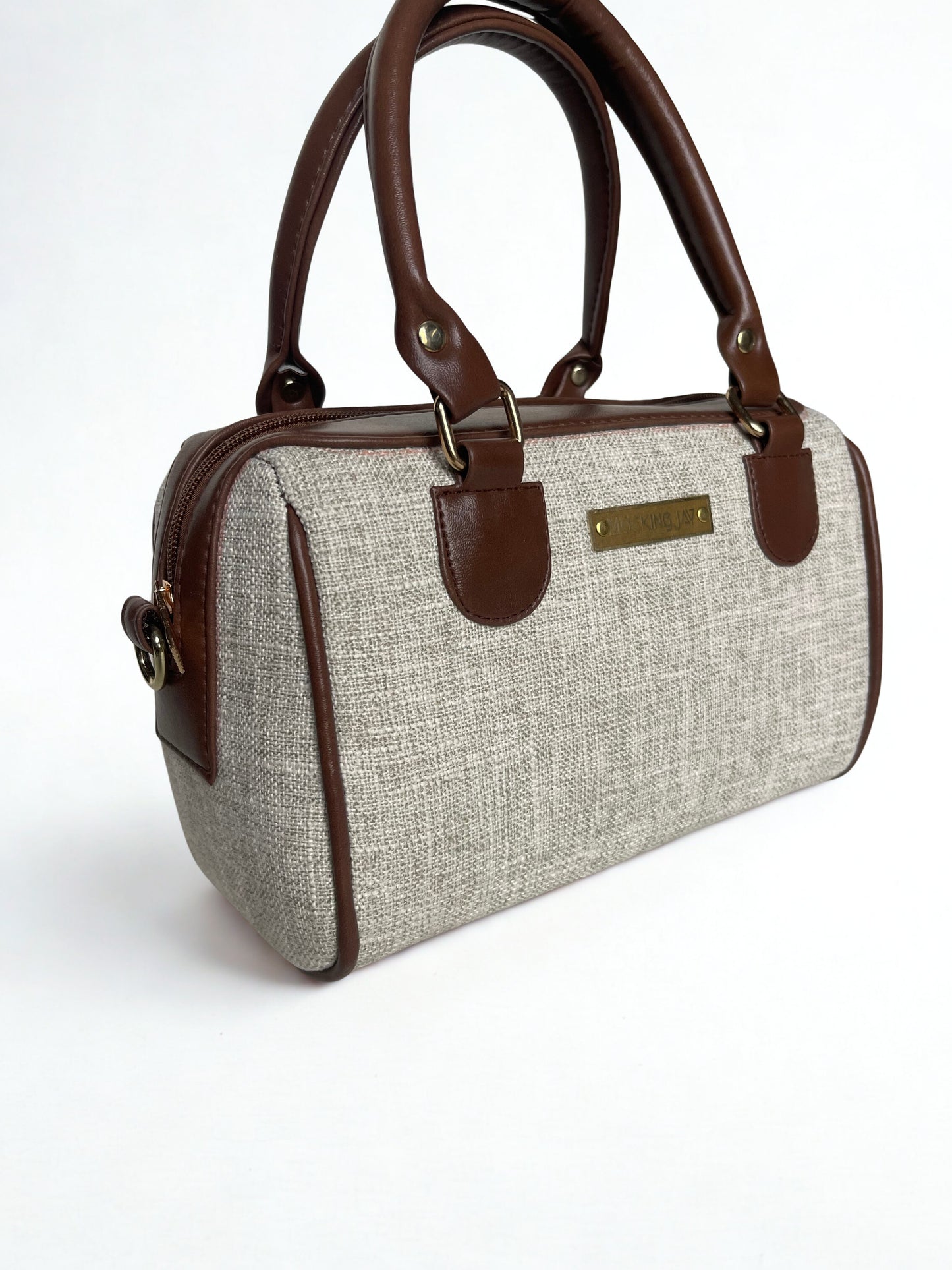 Beige Jute Duffel