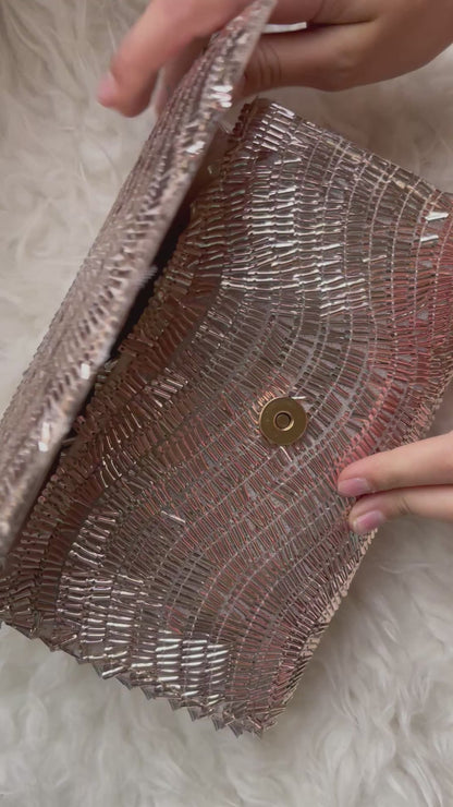 Bugle Beaded Clutch