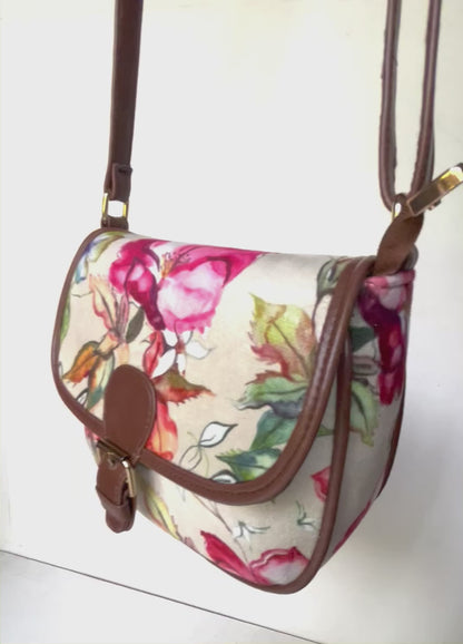 Autumn Floral Saddle Bag